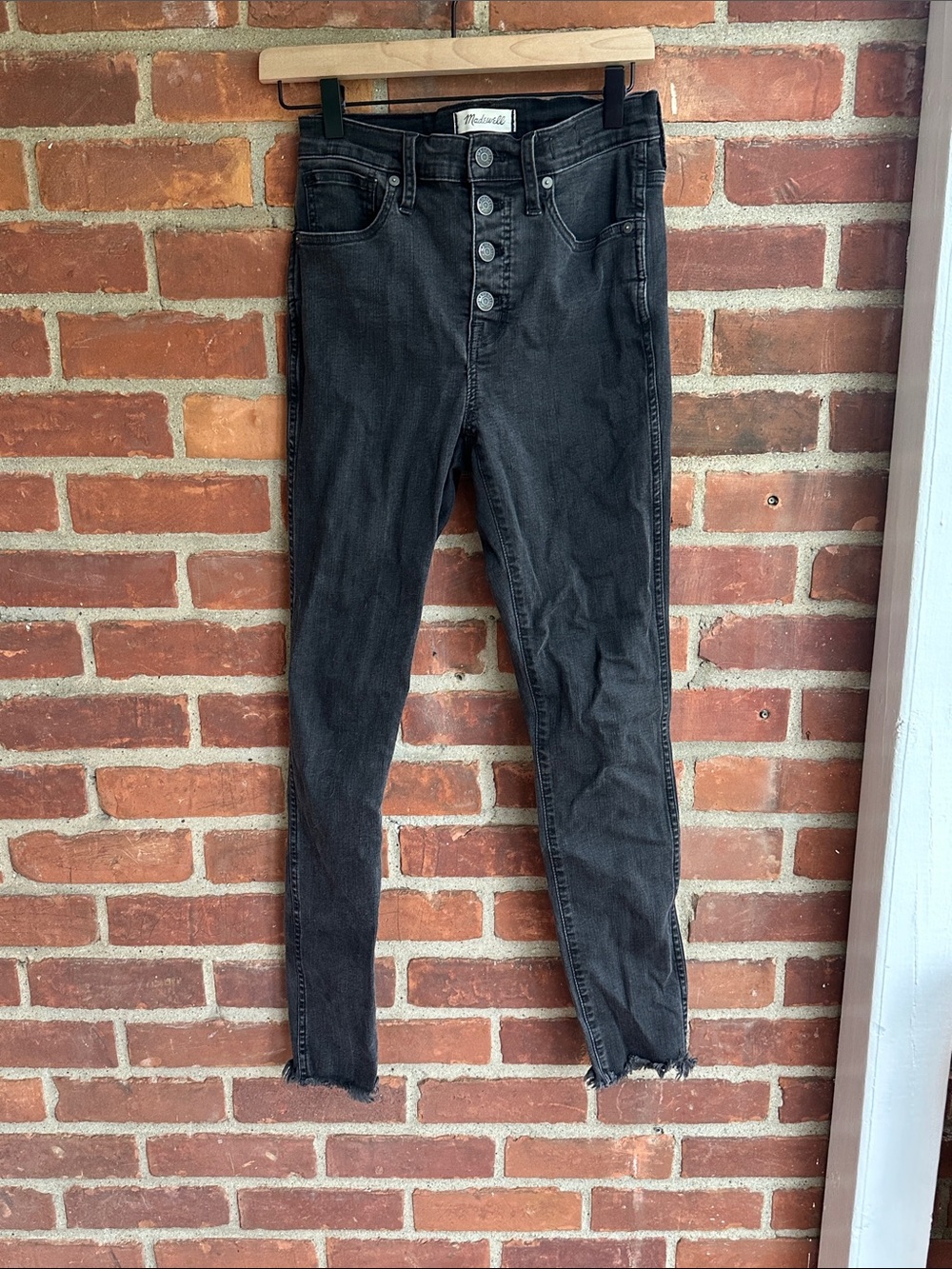 Madewell 10” High Rise Skinny Black Jeans 26